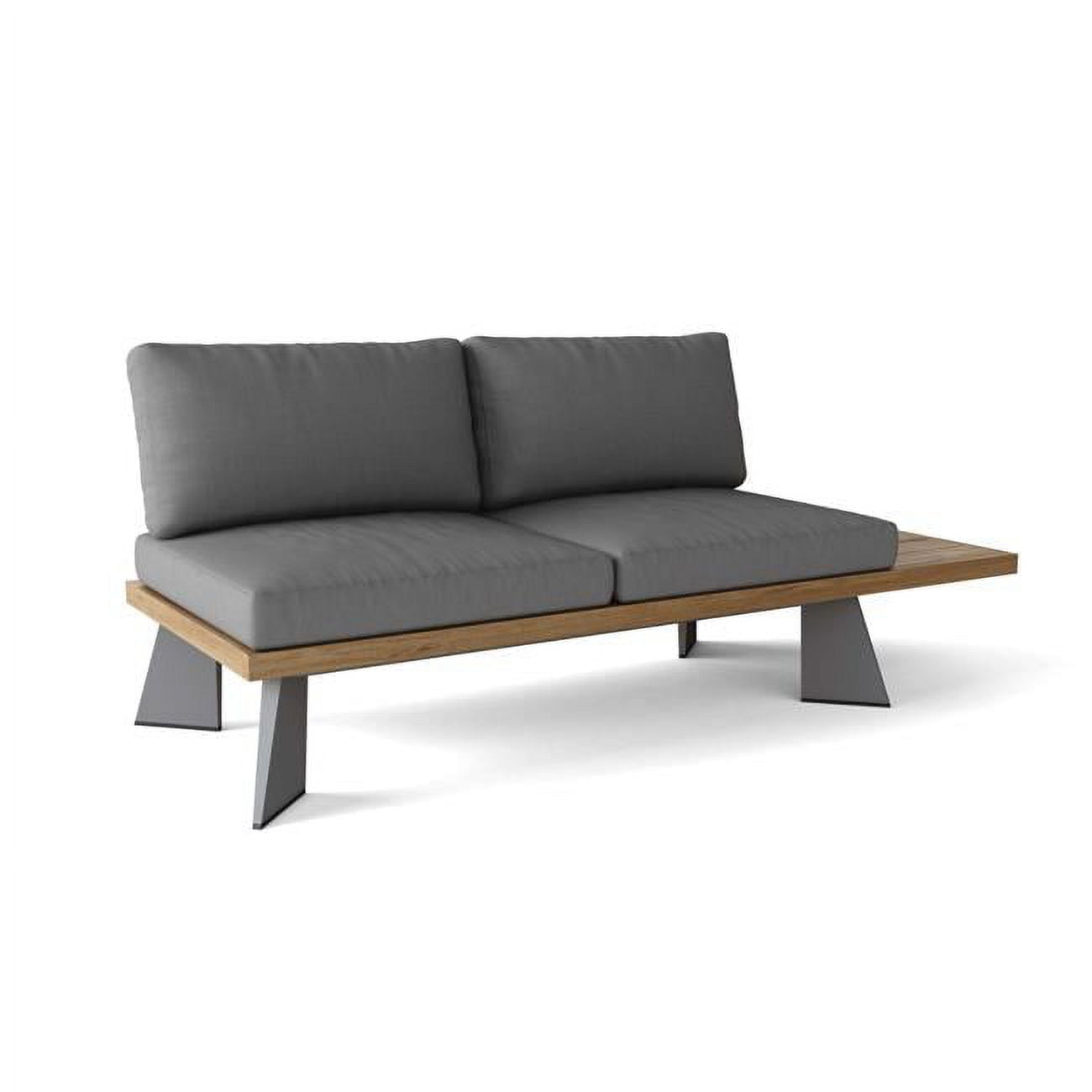 79 x 33 x 30 in. Oxford Platform 2-Seater Sofa, Grey