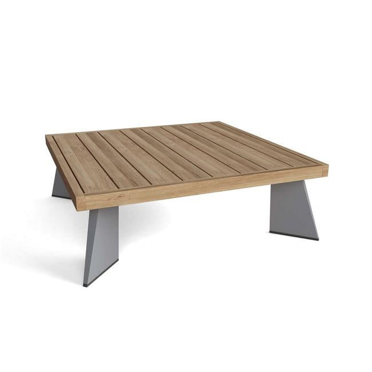39.5 x 39.5 x 13 in. Oxford Platform Square Coffee Table, Grey