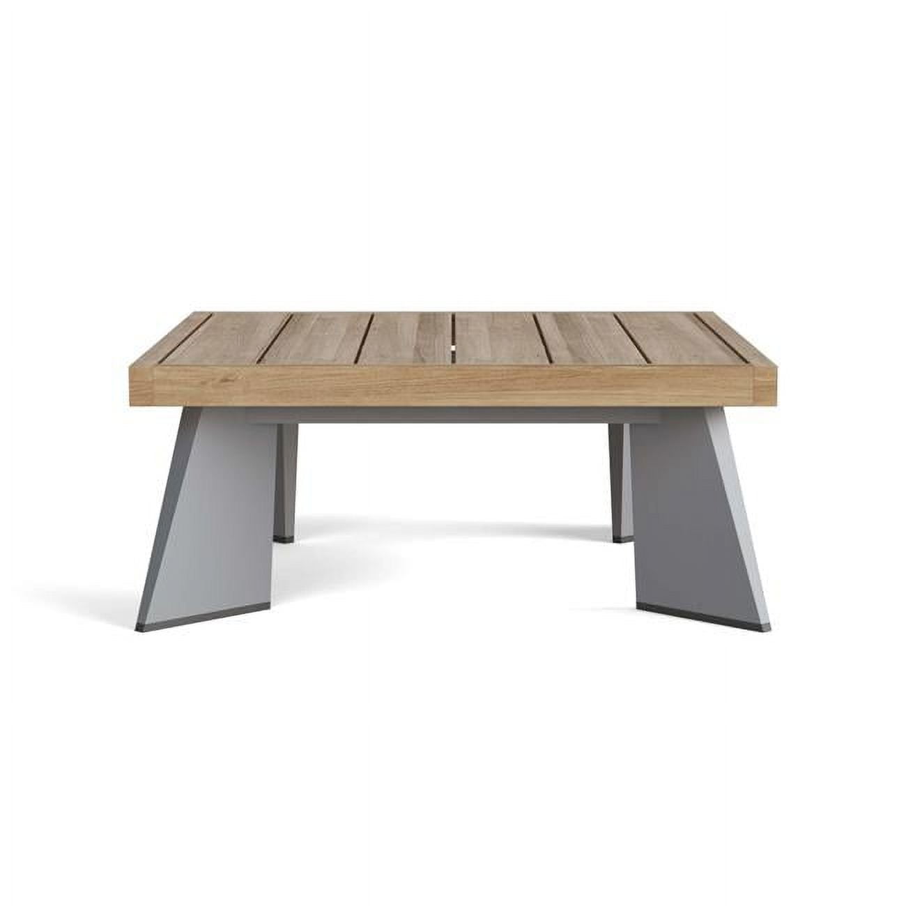 31.5 x 31.5 x 13 in. Oxford Platform Corner Coffee Table, Grey