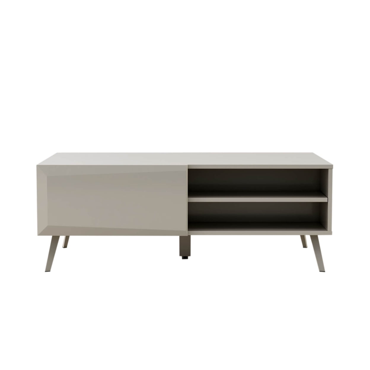 CTLG-043 Altus 43' Coffee Table (Light Grey Glossy)
