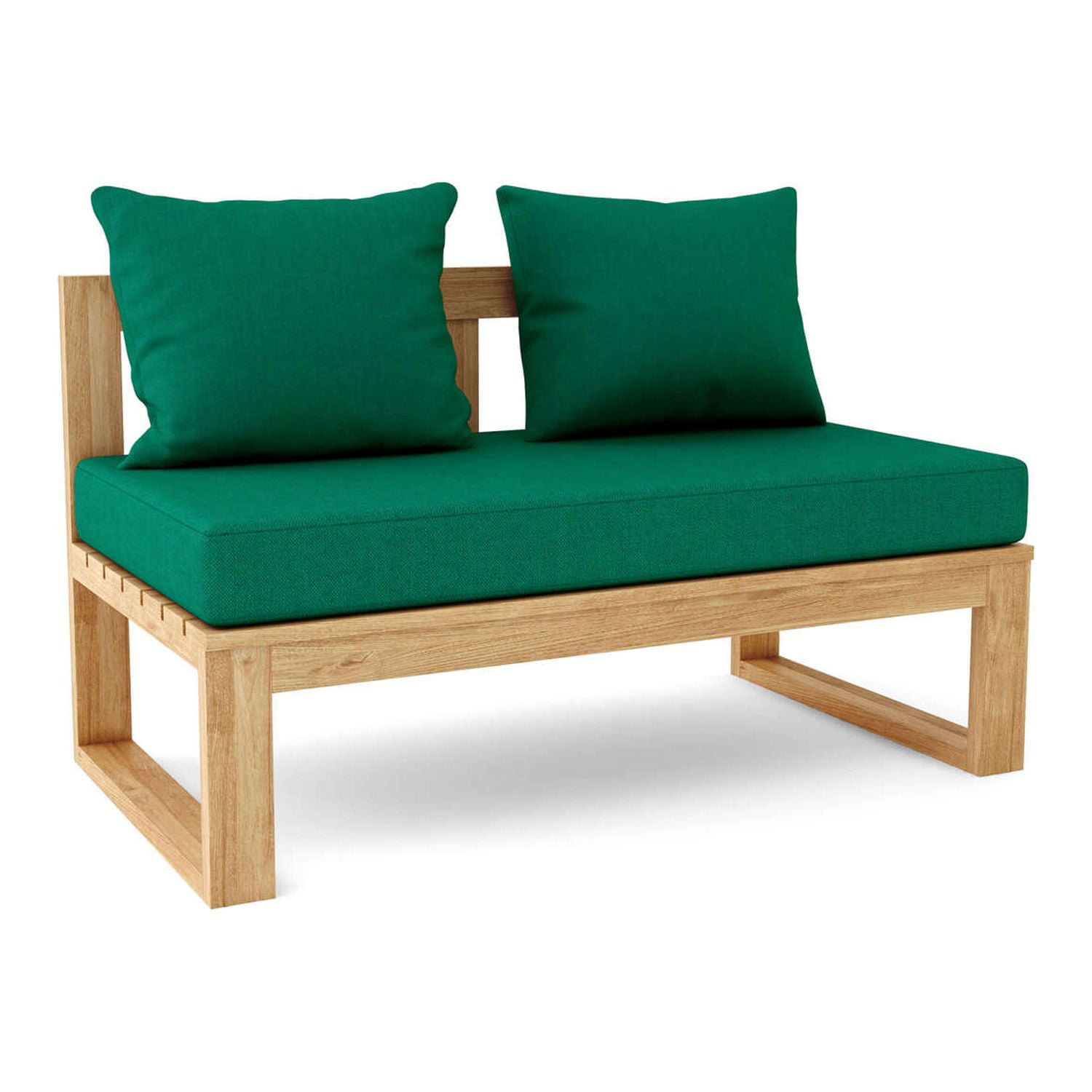 Picture of Anderson Teak BH-808S Straight Modular Deep Seating Set, Natural Smooth Well Sanded