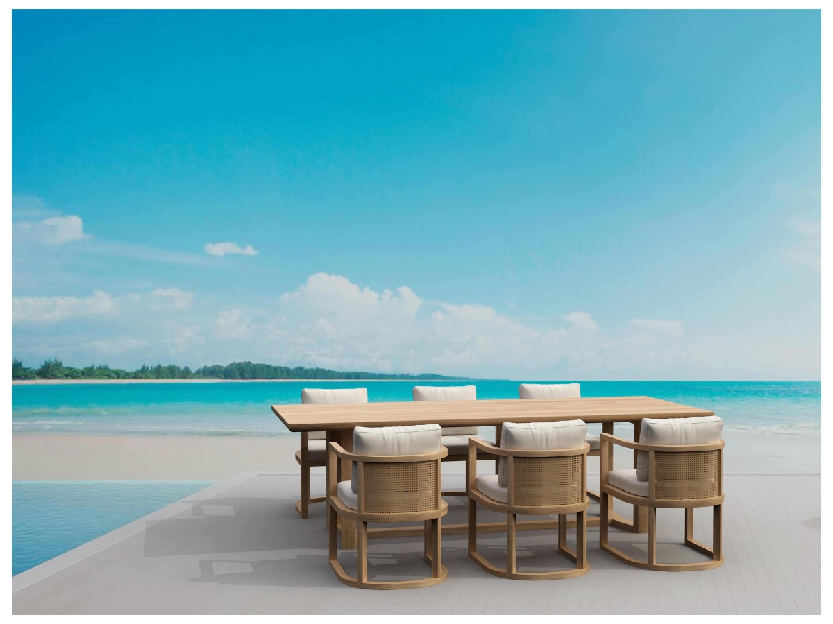 Picture of Anderson Teak SET-223 Junus Dining Table Set - 7 Piece