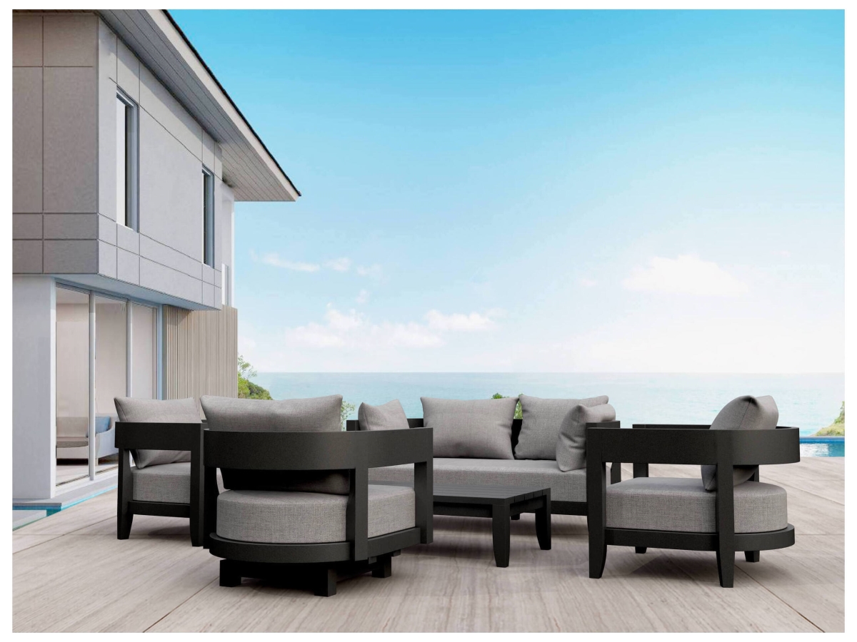 SET-173-AL Coronado Aluminum Deep Seating Set - 5 Piece