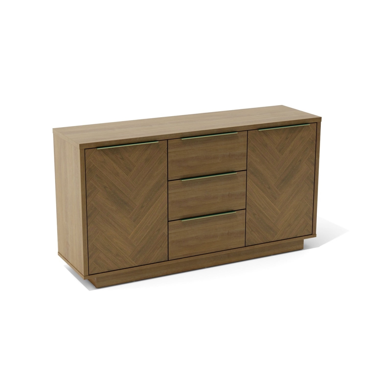 Picture of Anderson Teak SB-15042 Hokkaido Rectangular Modern Sideboard&#44; Mahogany Veneer