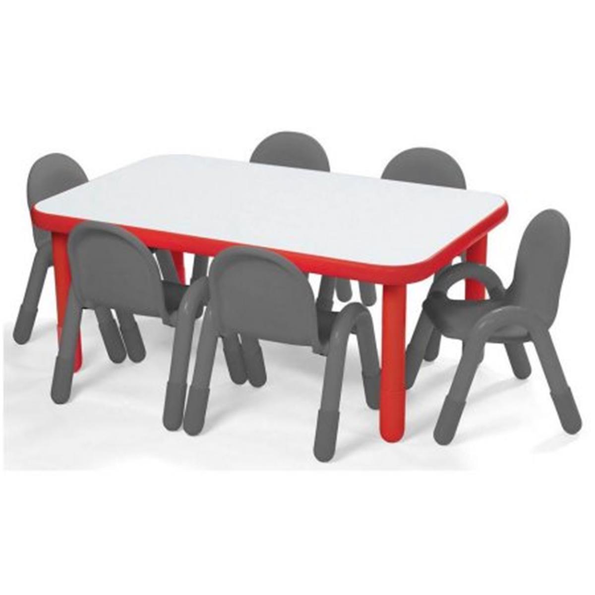 Picture of Angeles AB745RPR16 48 x 30 in. Baseline Rectangle Table with 16 in. Legs&#44; Candy Apple Red