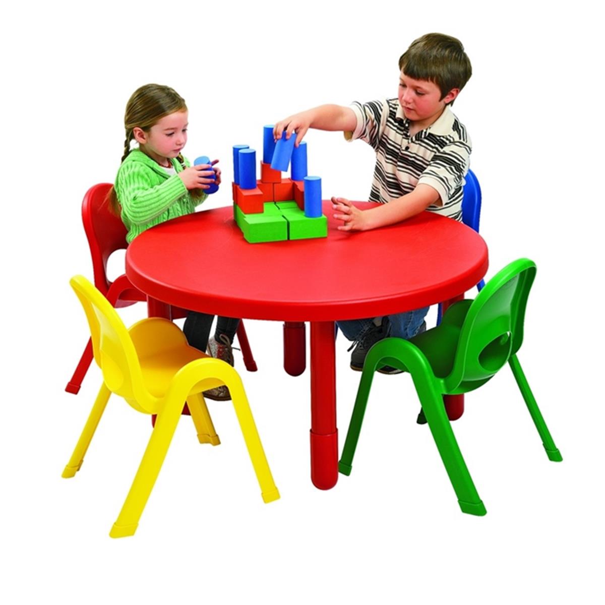 Picture of Angeles AB71012PB 36 in. dia. Value Line Preschool Round Table with 12 in. Legs & 4-5 in. Chairs&#44; Royal Blue