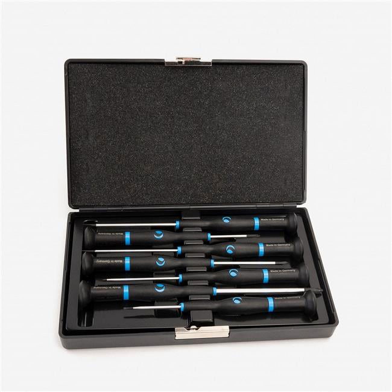 Slotted & Phillips Screwdriver Set with Case, Black - 7 Piece