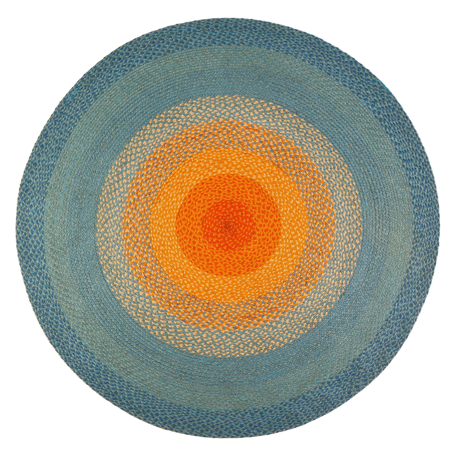 Picture of Anji Mountain AMB0424-060R 6 ft. Olwyn Braided Round Area Rug - Blue, Orange & Red