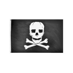 4 x 6 ft. Nylon-Glo Jolly Roger Flag with Brass Grommets