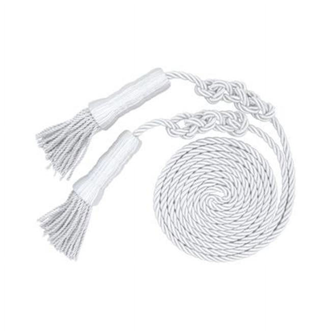 6 in. Cord & Tassel, White