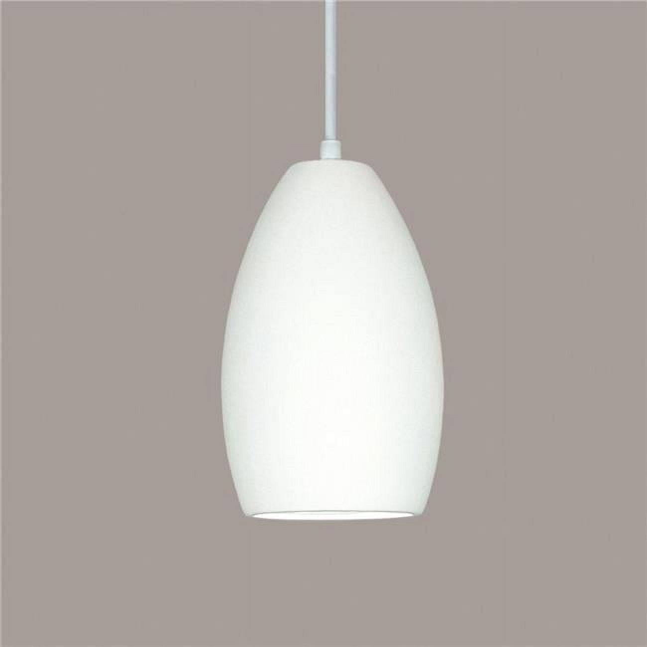 Picture of A19 Lighting P1501-1LEDE26-WCC Antigua E26 Base Dimmable LED Pendant&#44; Bisque - White Cord & Canopy