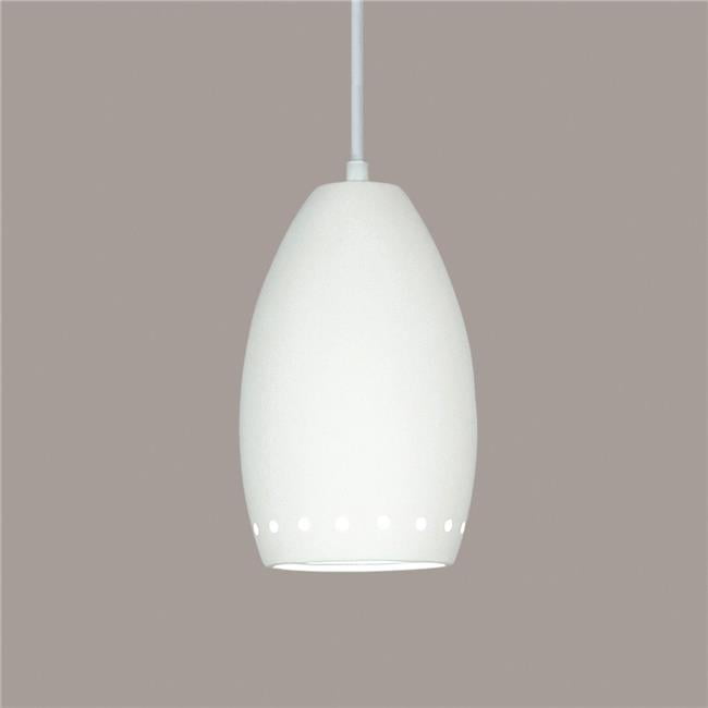 Picture of A19 Lighting P1503-1LEDE26-WCC Grenada E26 Base Dimmable LED Pendant&#44; Bisque - White Cord & Canopy