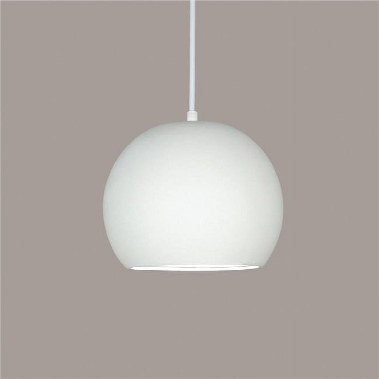 Picture of A19 Lighting P1601-1LEDE26-WCC Bonaire E26 Base Dimmable LED Pendant&#44; Bisque - White Cord & Canopy