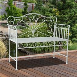 Picture of 212 Main 84B-077 45 in. Patio Garden Bench&#44; Creamy White