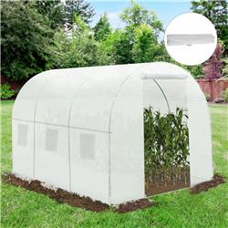 Greenhouse Replacement Cover - White - 10 x 7 x 7 ft - Durable PE Material