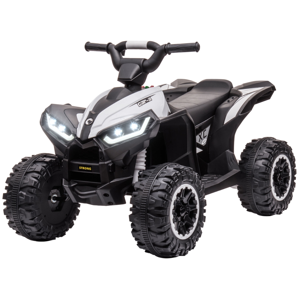 Picture of 212 Main 370-235V80WT 12V Kids ATV Quad Car with Forward & Backward Function&#44; 4 Wheeler with Wheels&#44; Music & Electric Ride-On ATV for Toddlers Ages 3 Plus Years Old&#44; White