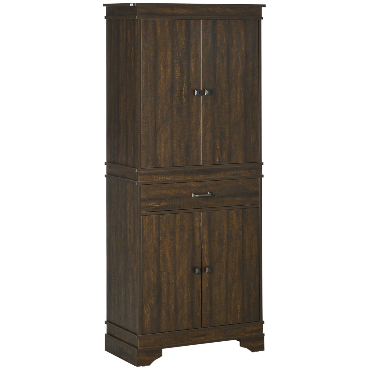 Picture of 212 Main 835-995V80WN 72 in. Homcom 4-Door Pantry Cabinets&#44; Farmhouse Kitchen Storage Cabinet with Drawer & Shelves&#44; Walnut