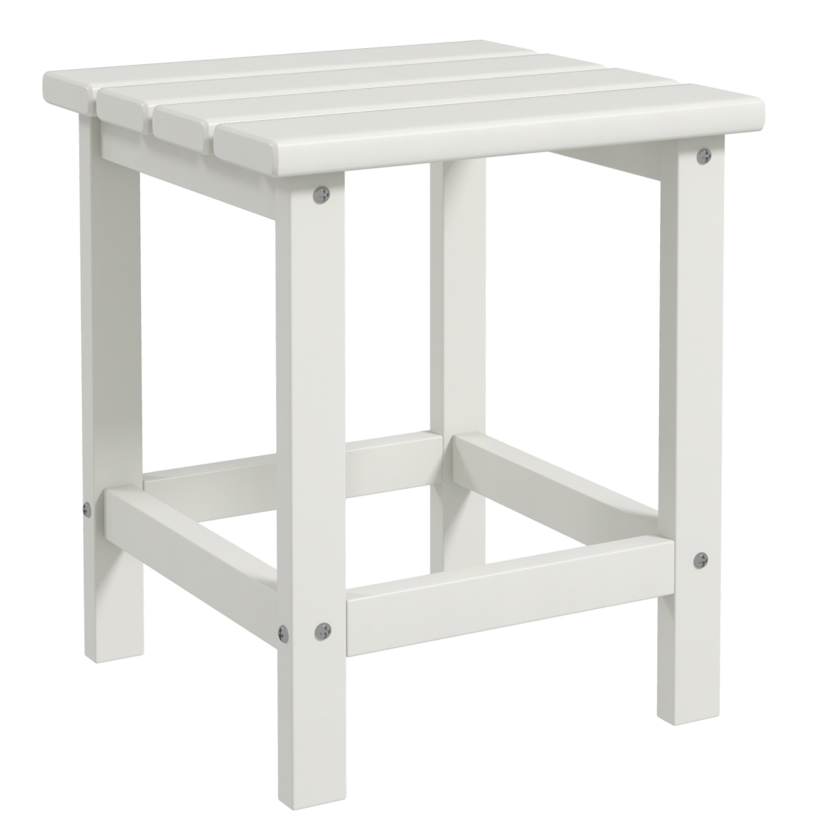 Picture of 212 Main 84B-674V00WT Outsunny Adirondack Side Table&#44; Square Patio End Table&#44; Weather Resistant 15 in. Outdoor HDPE Table for Porch&#44; Pool & Balcony&#44; White