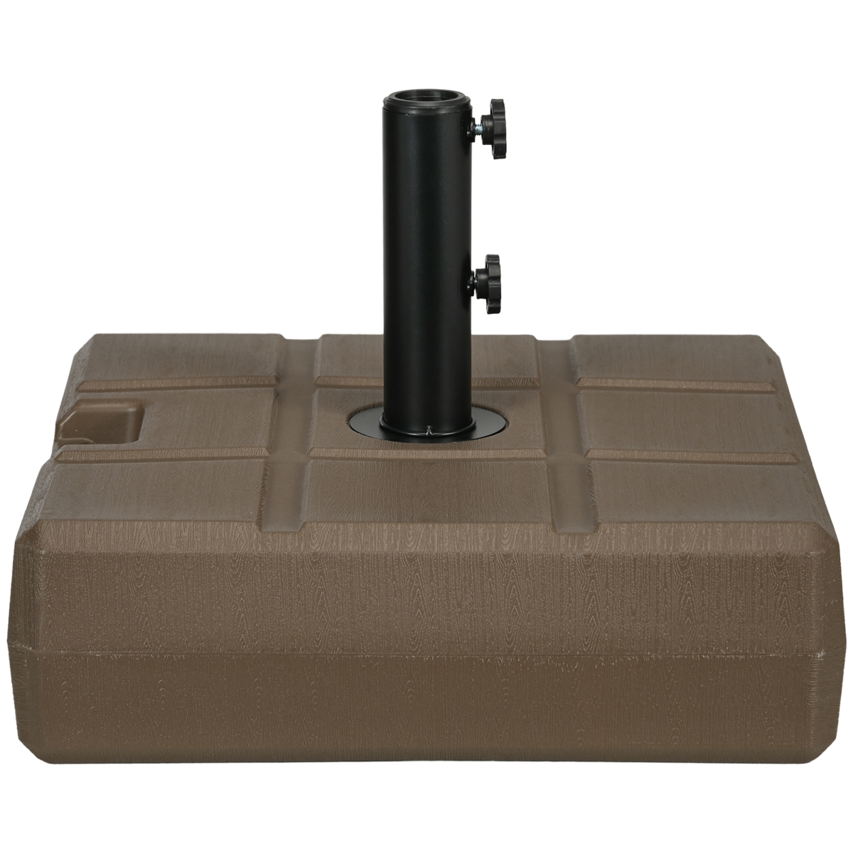 Umbrella Stand - Brown - Fillable Base for 1.2 to 2 in. Poles - 66 lbs Capacity