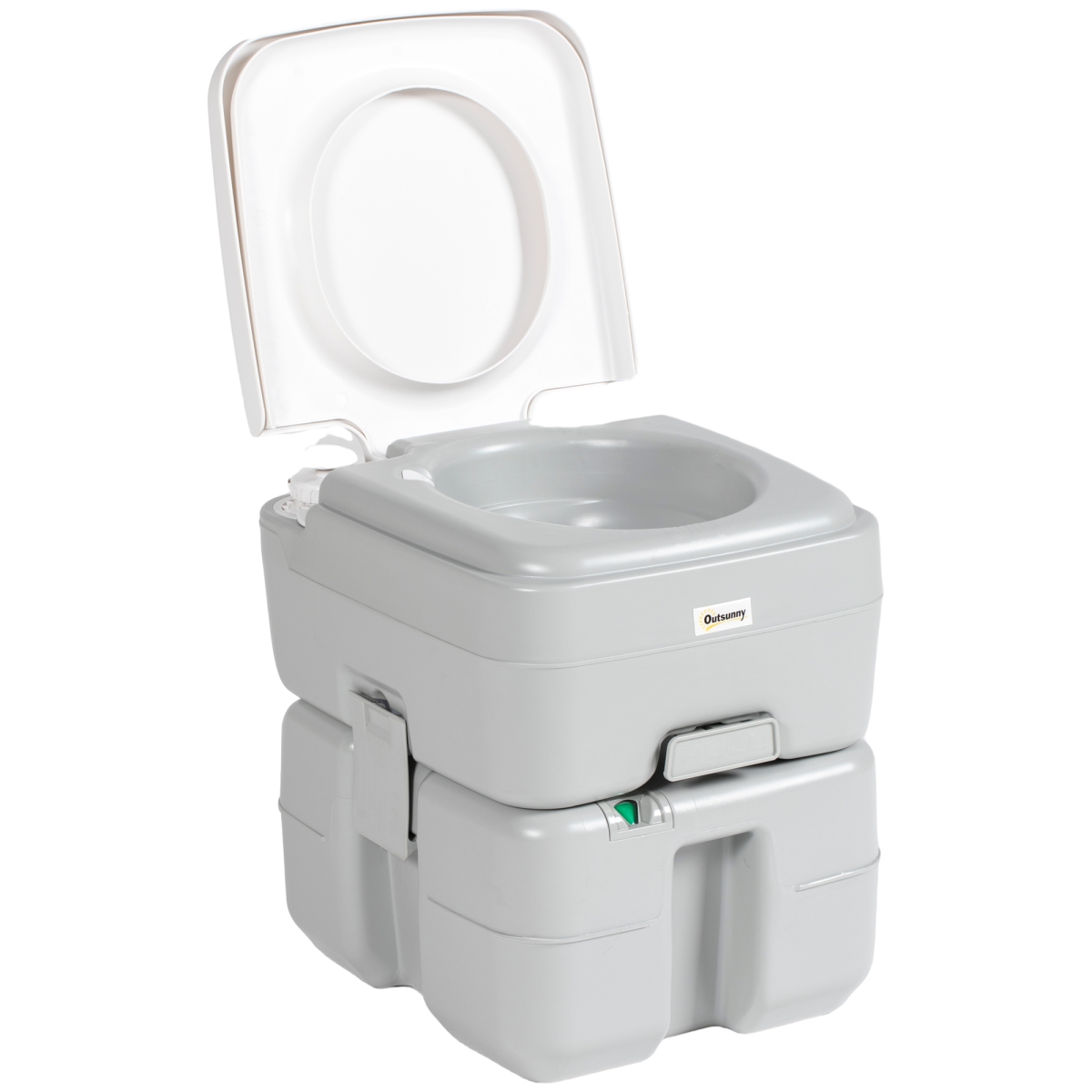 Picture of 212 Main A20-337V00GY Outsunny Potty Portable Toilet with Level Indicator & Anti-Leak Handle Pump&#44; for Camping&#44; Boating&#44; Hiking & Travel&#44; RV