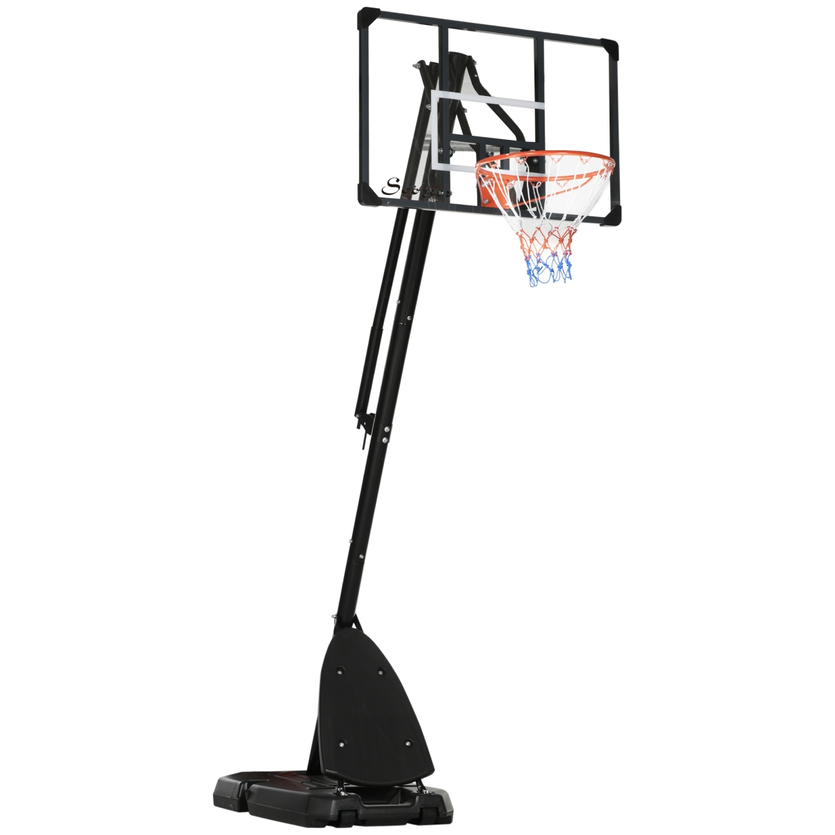 Picture of 212 Main A61-045V01BK 7.7-9.6 ft. Soozier Portable Basketball Hoop Screw Jack Height-Adjustable Basketball System with 42 in. Backboard & Wheels for Kids Junior Adults