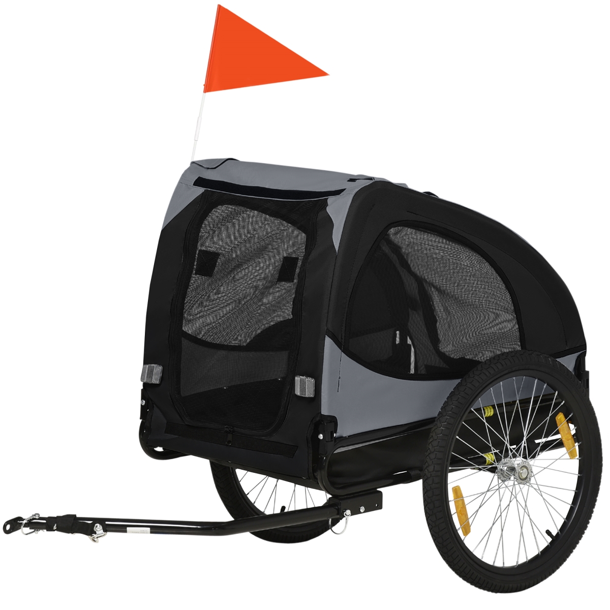 Picture of 212 Main D00-169V00BK Dog Bike Trailer with Hitch Coupler&#44; Quick Release Wheels & Reflectors&#44; Flag for Medium Dogs&#44; Black