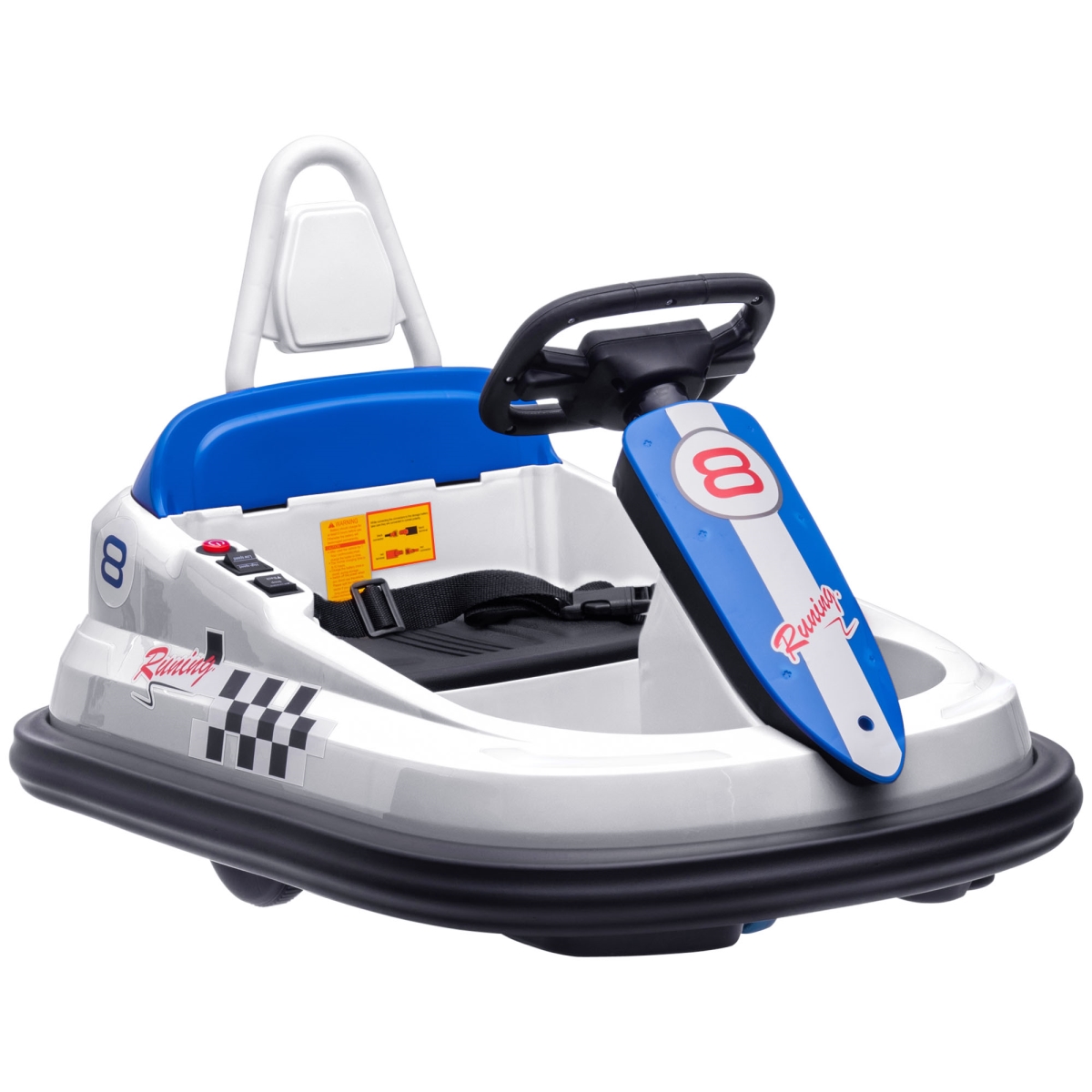 Picture of 212 Main 370-282V80WT Kids Ride-On Electric Bumper Car&#44; 360 Rotation 6V Ride-on Vehicle Bumper for Toddler&#44; Baby Bumping Toy & Gifts for Boys Girls&#44; White