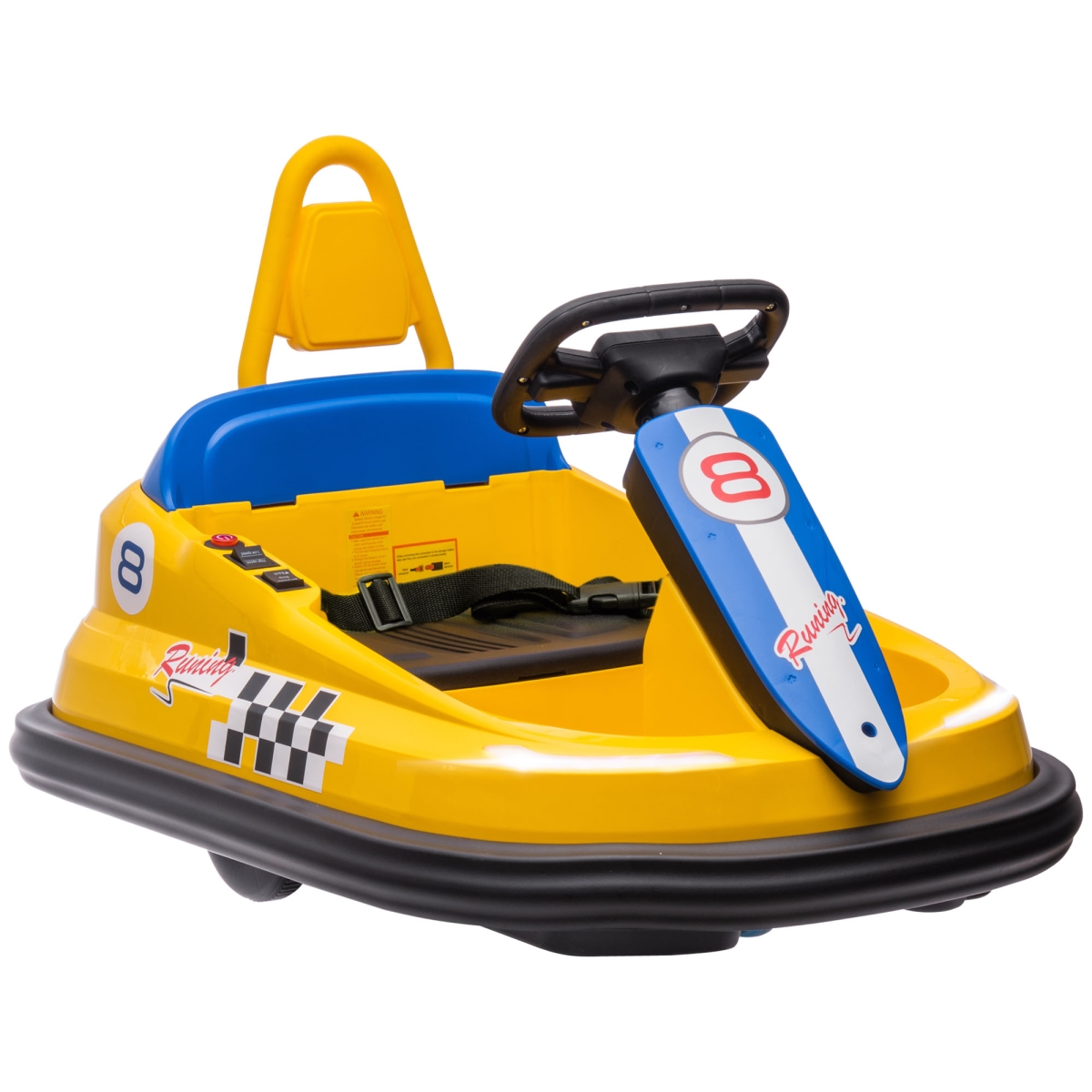 Picture of 212 Main 370-282V80YL Kids Ride-On Bumper Car&#44; 360 Rotation 6V Ride-On Vehicle Bumper for Toddler&#44; Baby Bumping Toy & Gifts for Boys Girls&#44; Yellow