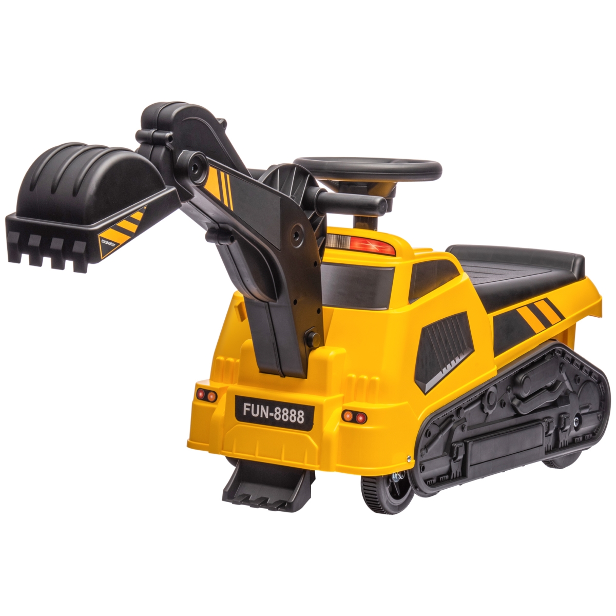Picture of 212 Main 370-299V00YL 3-in-1 Ride-On Excavator Toy with Music&#44; No Power Ride-On Construction for 18-48 Months&#44; Yellow