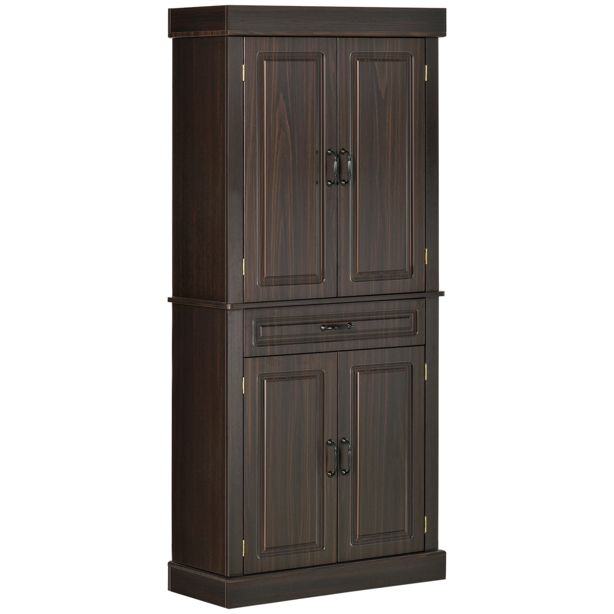 Picture of 212 Main 835-346V82CF 71 in. Homcom Freestanding Kitchen Pantry with 4 Doors & 2 Large Cabinets&#44; Tall Storage Cabinet with Drawer&#44; Coffee