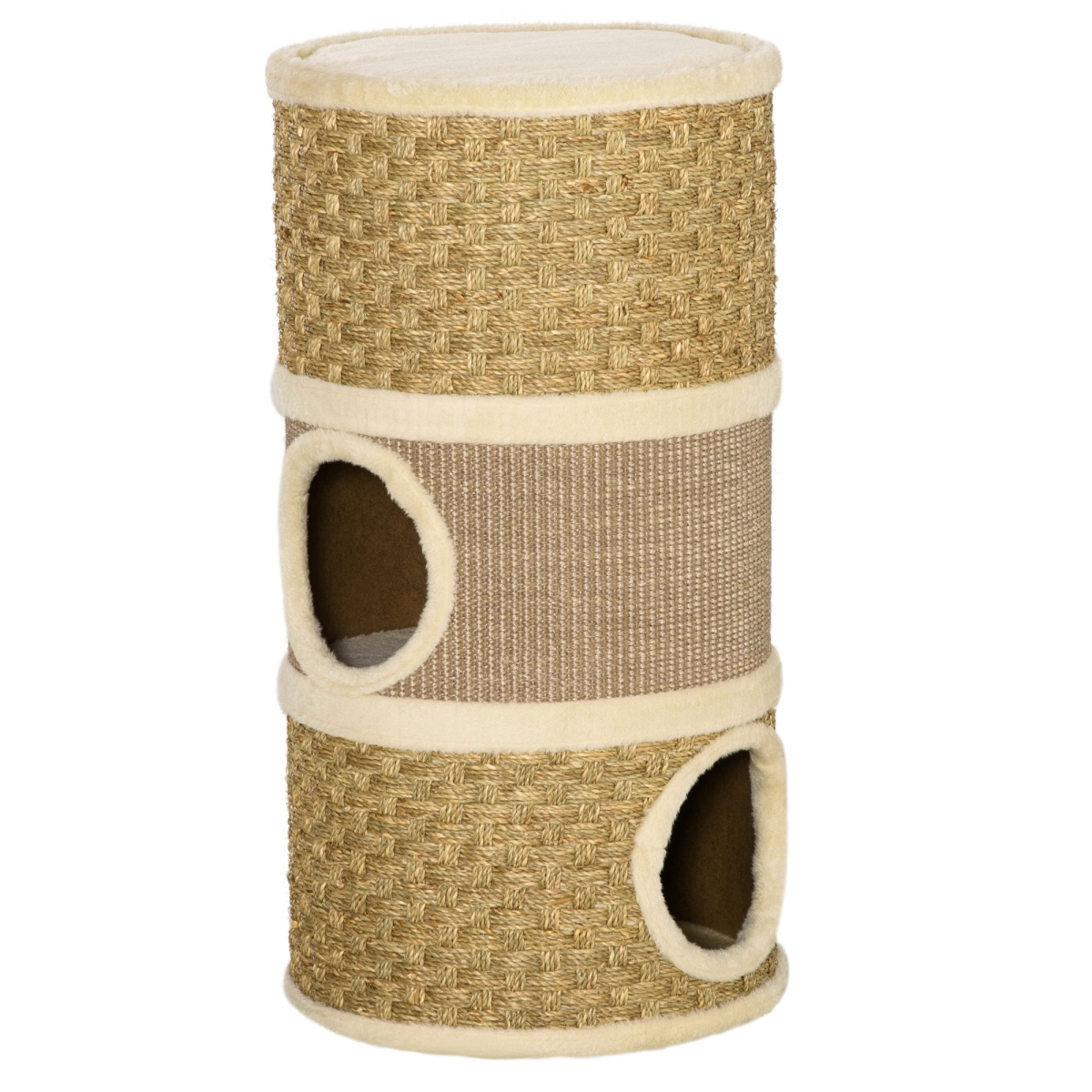 Picture of 212 Main D30-326 28 in. PawHut Cat Condo&#44; 3 Story Cat Hideaway with Sisal Scratching Pad