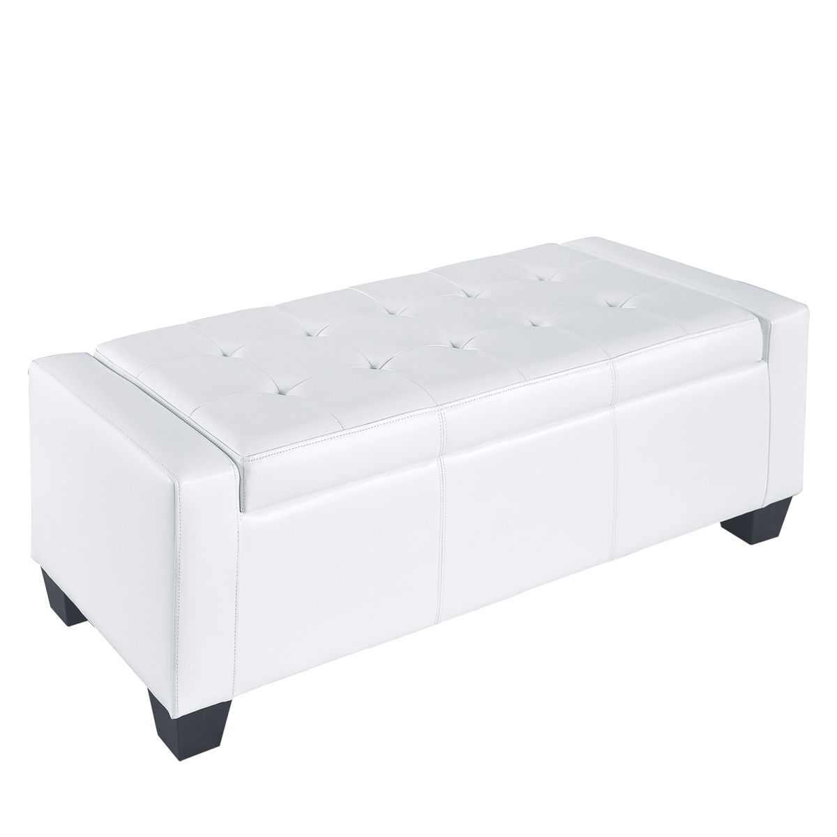 Picture of 212 Main 02-0236 50.5 in. Homcom Faux Leather Rectangular Tufted Storage Ottoman Bench for Living Room&#44; Entryway & Bedroom&#44; White