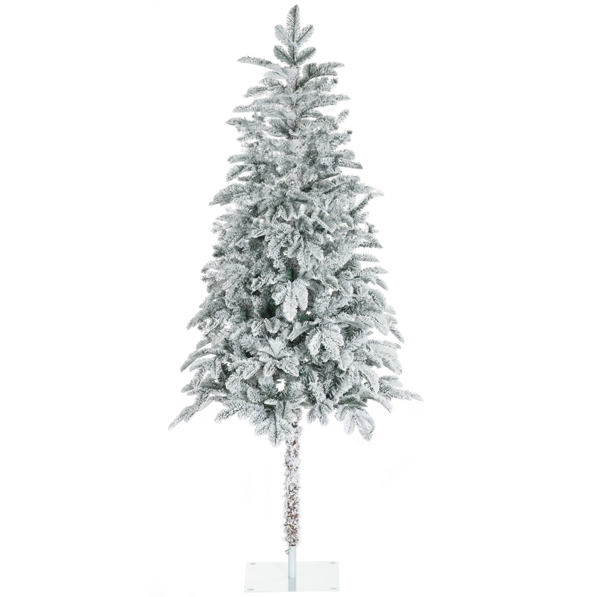 Picture of 212 Main 830-725V00GN 6 ft. Homcom Tall Flocked Artificial Christmas Tree with Snow Frosted Branches&#44; Auto Open & Steel Base&#44; Green