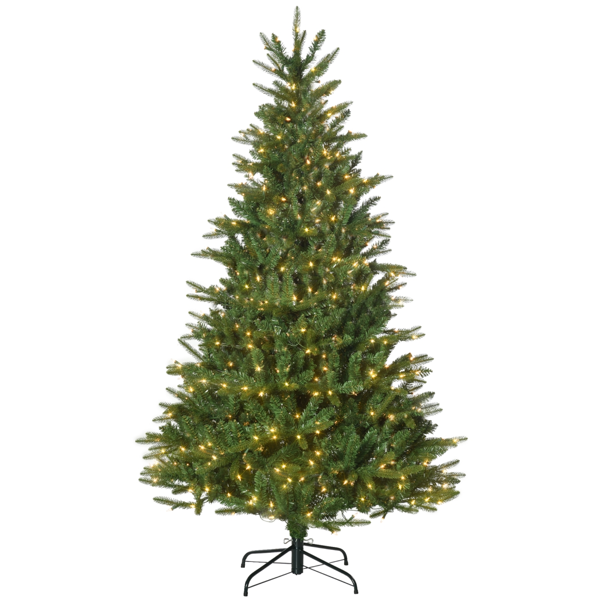 Picture of 212 Main 830-762V80GN 6 ft. Homcom Prelit Artificial Christmas Tree Holiday Decor with 936 Branches&#44; 500 Warm Yellow Clear Lights & Auto Open&#44; Wide Shape & Extra Bulb