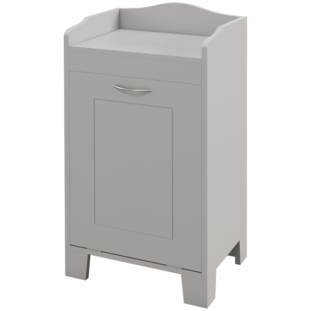Picture of 212 Main 834-118V80GY Homcom Tilt-Out Laundry Storage Cabinet with Tabletop & Compartment Hamper&#44; White