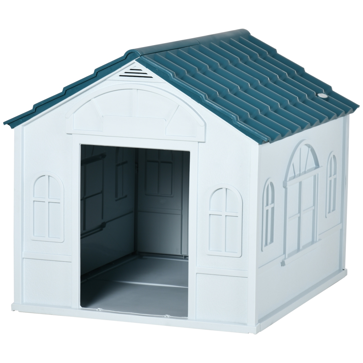 Picture of 212 Main D02-125V01BU PawHut Pet House Water Resistant Puppy Shelter with Door for Indoor Outdoor&#44; Easy to Assemble for Large Dogs&#44; Blue