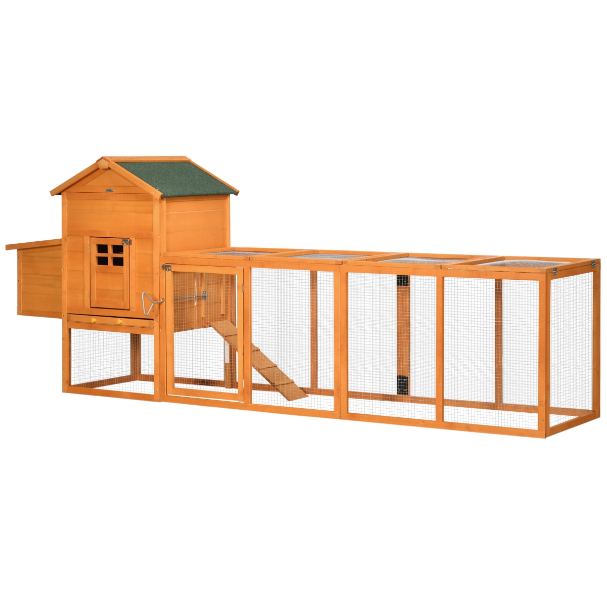 Picture of 212 Main D51-362V00OG PawHut Extra Large Chicken Coop&#44; Outdoor Hen House Poultry Cage with Removable Tray&#44; Hen House Quail Hutch for Outdoor Backyard&#44; Orange