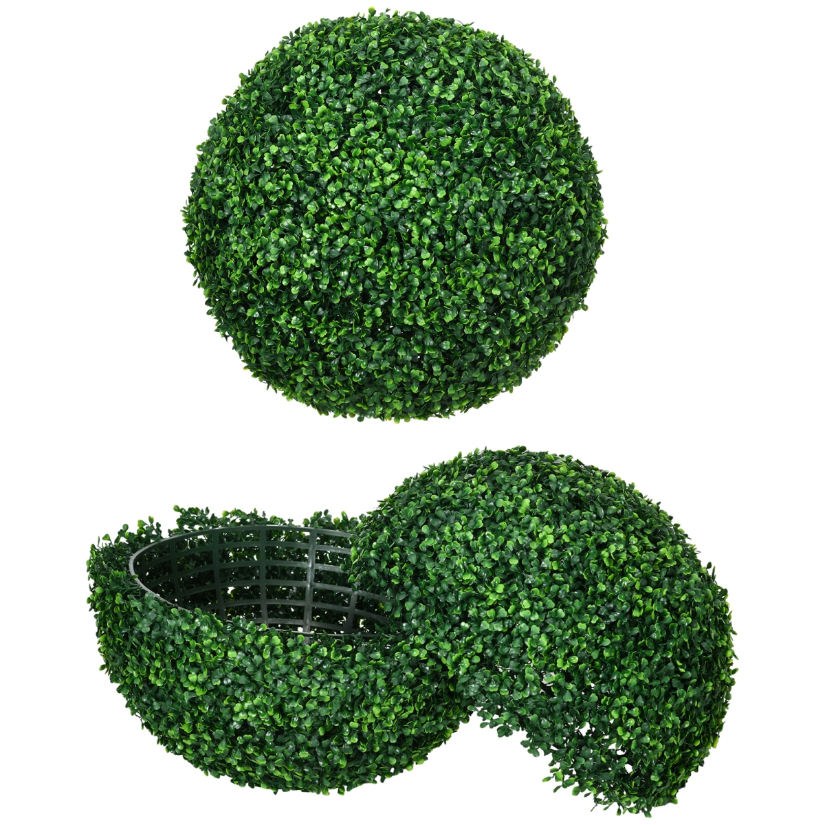 Picture of 212 Main 830-790V01GN 19.75 in. Homcom Artificial Ball Boxwood Topiary Trees Balls&#44; Indoor & Outdoor Fake Plants for Home&#44; Office & Living Room Decor - Pack of 2