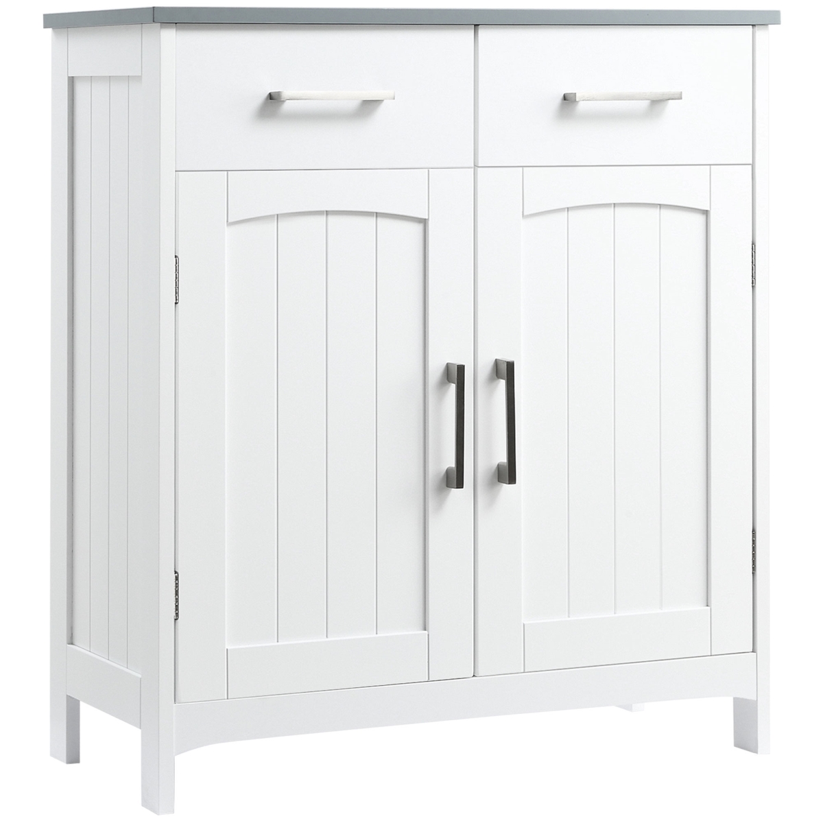Picture of 212 Main 834-360 kleankin Bathroom Floor Cabinet&#44; Freestanding Linen Cabinet&#44; Storage Cupboard with 2 Drawers&#44; Double Doors & Adjustable Shelf&#44; White