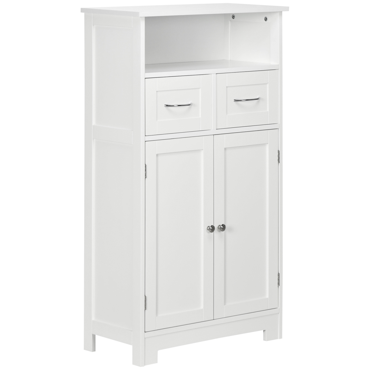 Picture of 212 Main 834-412WT kleankin Bathroom Storage Cabinet Freestanding Bathroom Storage Organizer with Two Drawers & Adjustable Shelf for Living Room & Bedroom&#44; White
