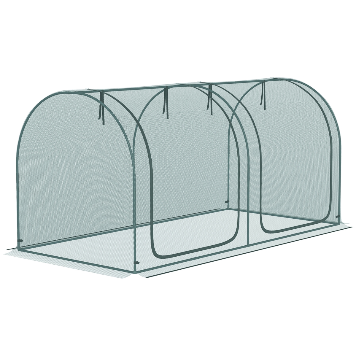 Picture of 212 Main 845-893V01GN 8 x 4 ft. Outsunny Crop Cage&#44; Plant Protection Tent with Two Zippered Doors&#44; Storage Bag & 4 Ground Stakes for Garden&#44; Yard & Lawn&#44; Green