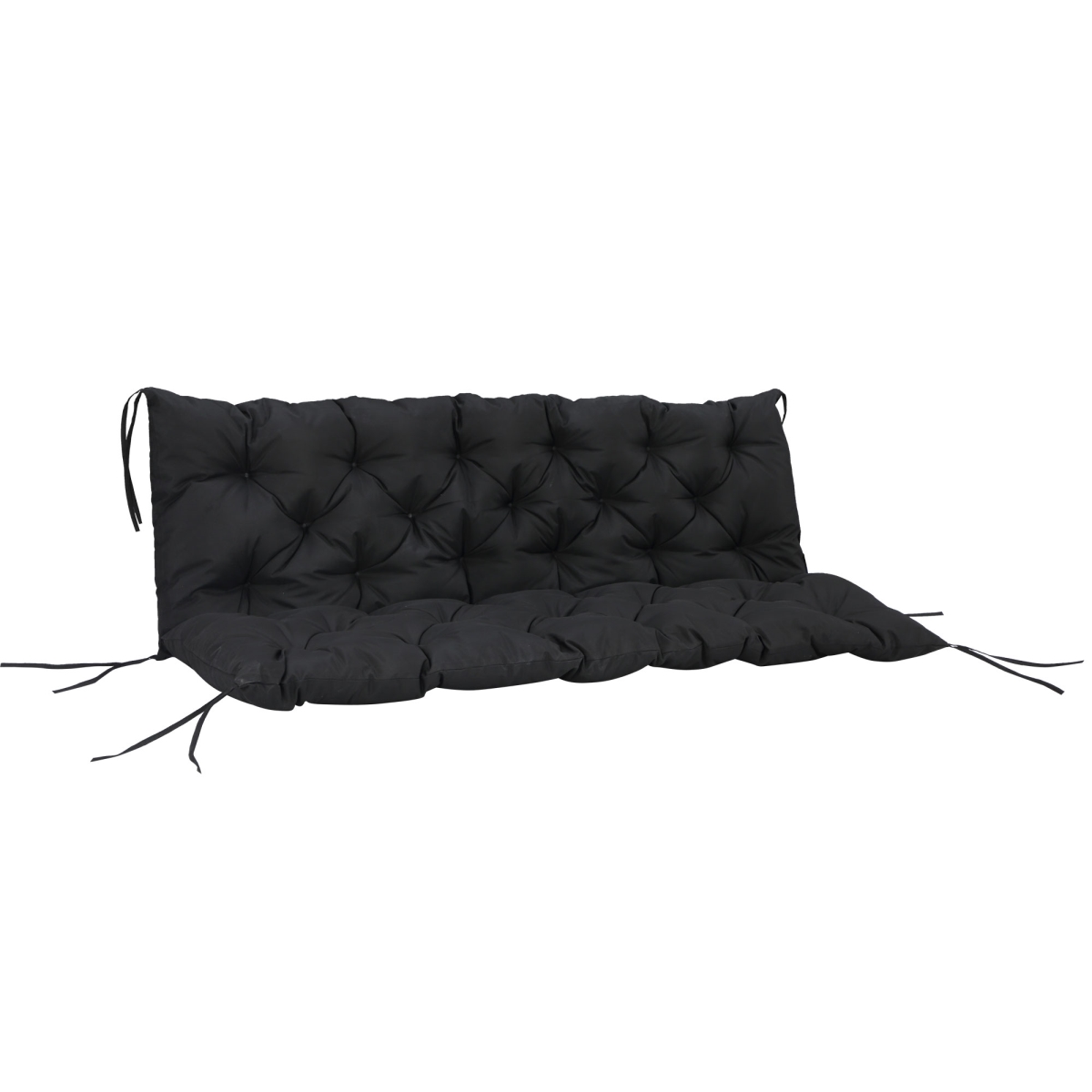 Picture of 212 Main 84B-136BK Outsunny 3 Seater Outdoor Seat Pads Bench Swing Chair Replacement Cushions Backrest for Patio Garden&#44; Black