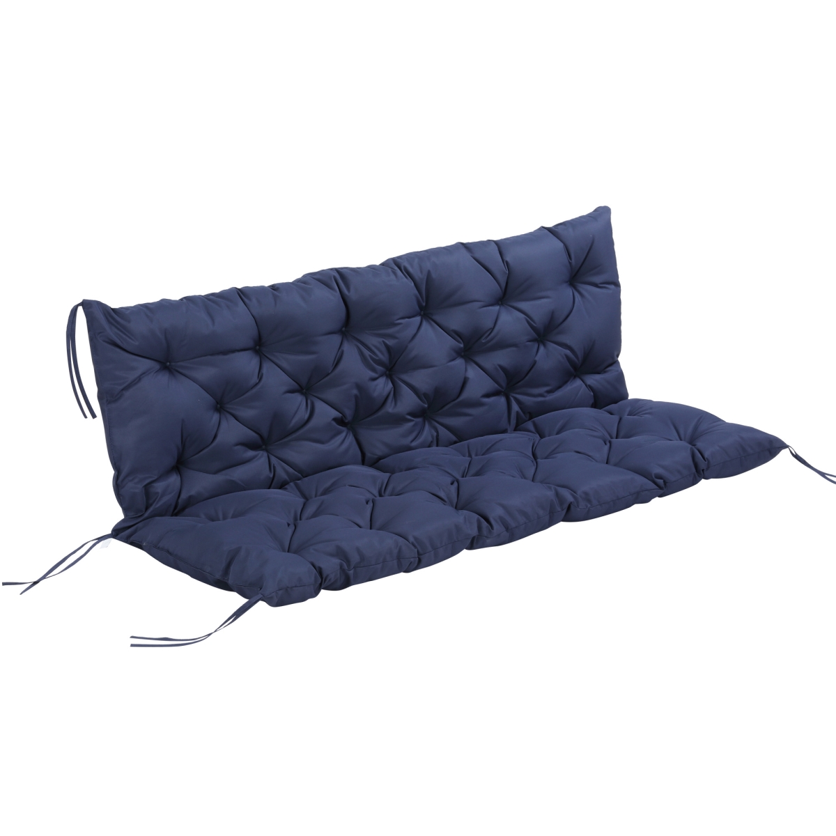 Picture of 212 Main 84B-136DB Outsunny 3 Seater Outdoor Seat Pads Bench Swing Chair Replacement Cushions Backrest for Patio Garden&#44; Dark Blue