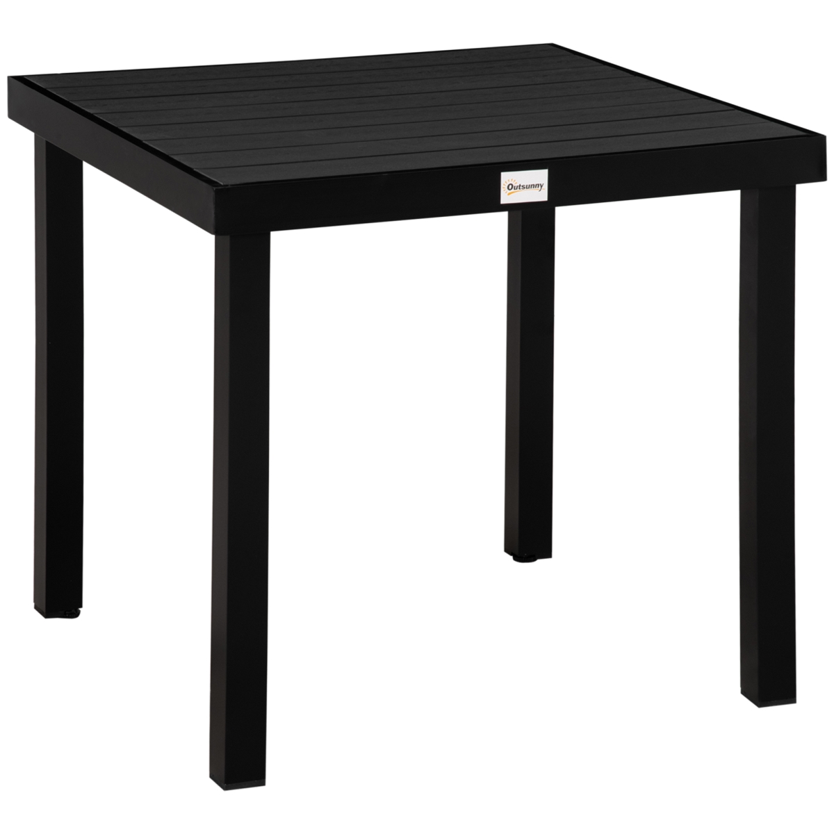 Picture of 212 Main 84B-918BK Outsunny Patio Dining Table for 4 Rectangular Aluminum Outdoor Table for Garden Lawn Backyard&#44; Black