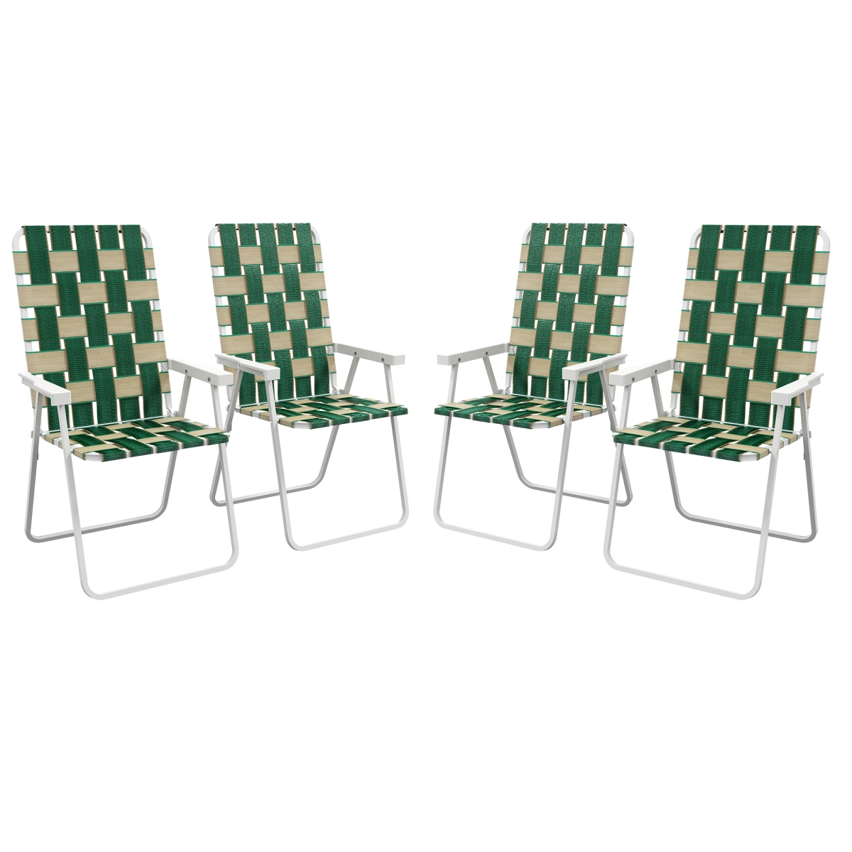 Picture of 212 Main 84G-374V01GN Outsunny Patio Folding Chairs&#44; Classic Outdoor Camping Chairs&#44; Portable Lawn Chairs with Armrests&#44; Green - Set of 4