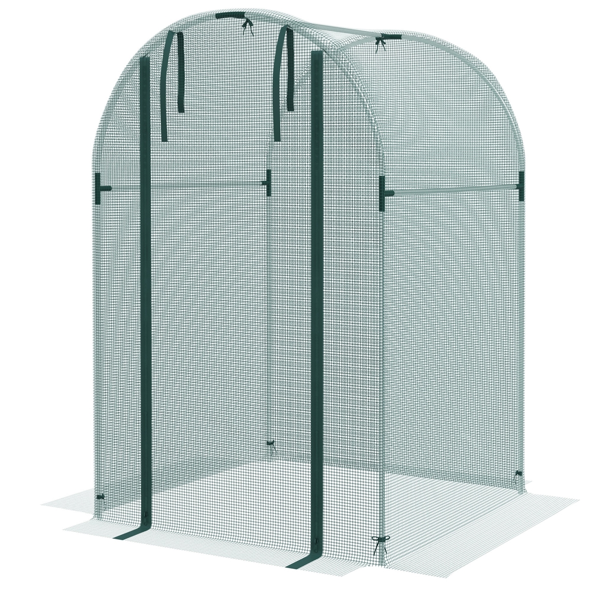 Picture of 212 Main 84H-025V00GN 4 x 4 ft. Outsunny Galvanized Steel Crop Cage&#44; Plant Protection Tent with Zippered Door&#44; Green