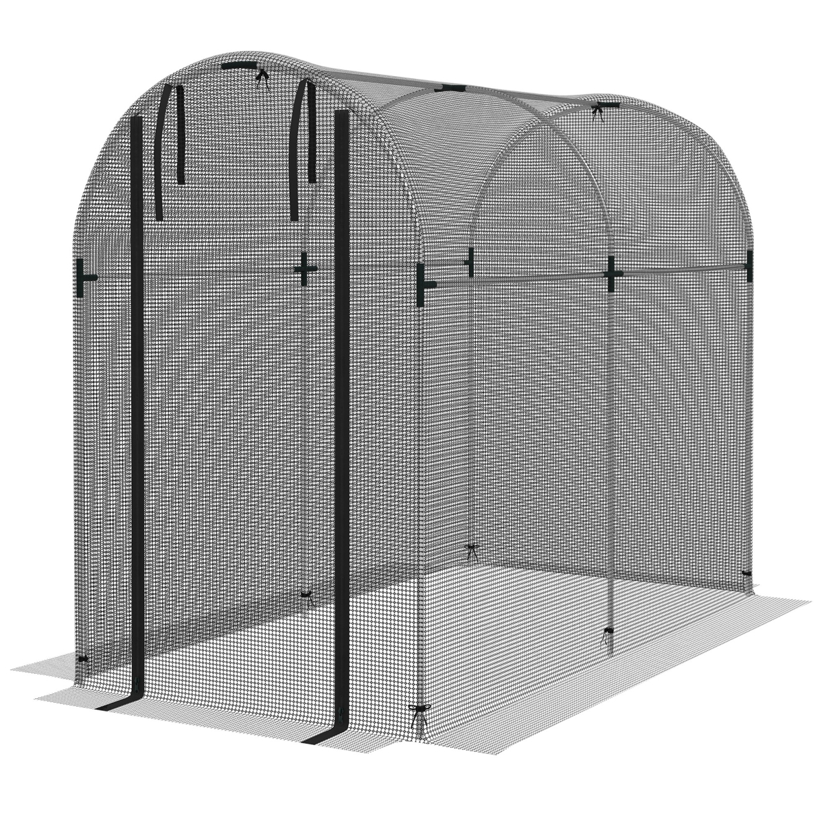 Picture of 212 Main 84H-025V01BK 4 x 8 ft. Outsunny Galvanized Steel Crop Cage&#44; Plant Protection Tent with Zippered Door&#44; Black