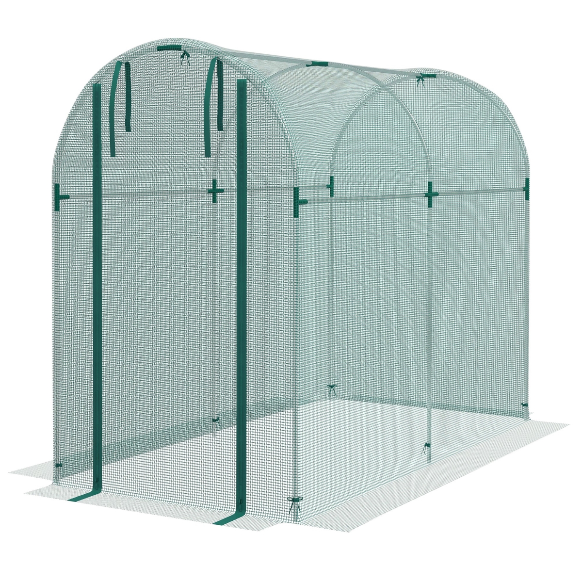 Picture of 212 Main 84H-025V01GN 4 x 8 ft. Outsunny Galvanized Steel Crop Cage Plant Protection Tent with Zippered Door&#44; Green