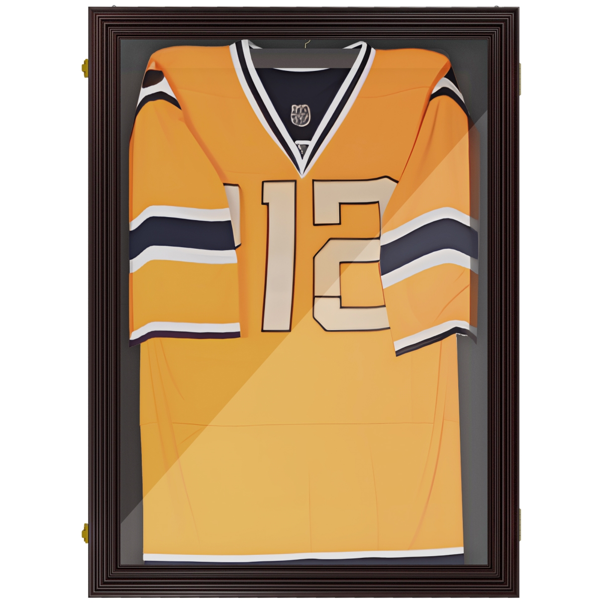 Picture of 212 Main AC0-003V82DR 26 x 35 in. Homcom Shadow Box Frame&#44; UV-Resistant Jersey Display Case with T-Shirt Hanger & 2 Keys&#44; Brown