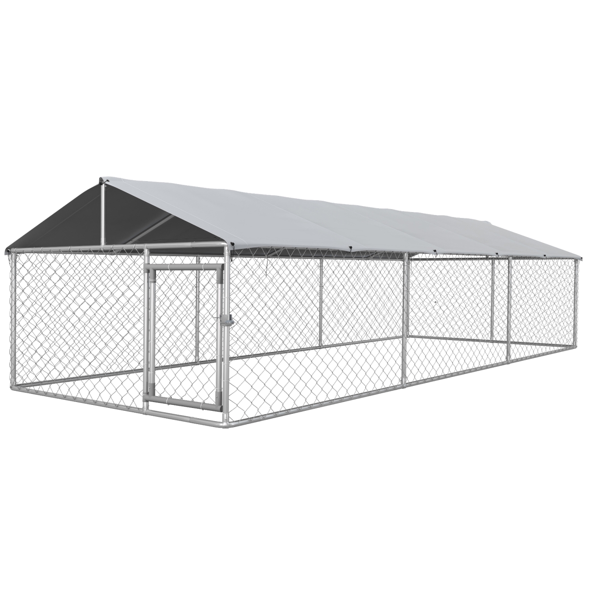 Picture of 212 Main D02-179V01SR 19.7 x 7.5 x 4.9 ft. PawHut Dog Kennel Outdoor for Large-Sized Dogs with Waterproof UV Resistant Roof&#44; Silver